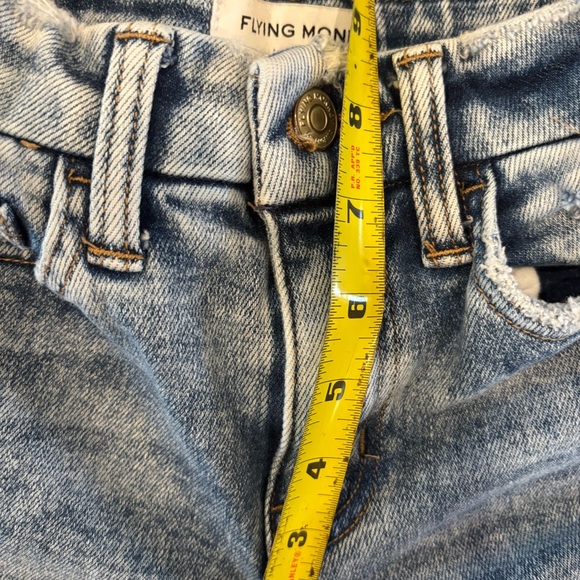 Flying Monkey Jeans Womens 22 Blue Distressed High Rise Flare - Picture 10 of 10